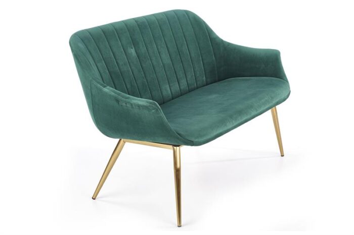 ELEGANCE 2 XL sofa tapicerka – ciemny zielony, nogi – złote (1p=1szt)