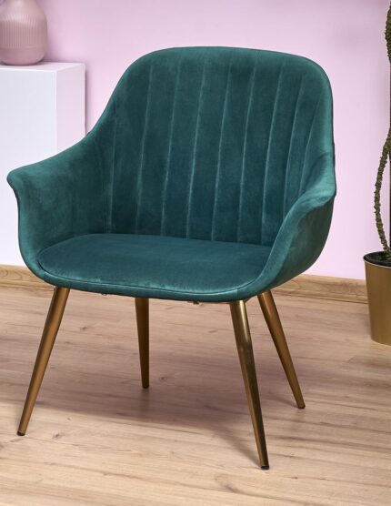ELEGANCE 2 XL sofa tapicerka – ciemny zielony, nogi – złote (1p=1szt)